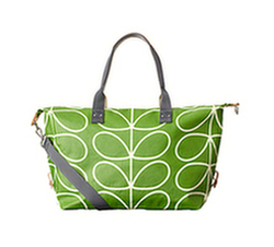 Orla Kiely Giant Linear Stem Print Laminate Holdall APPLE